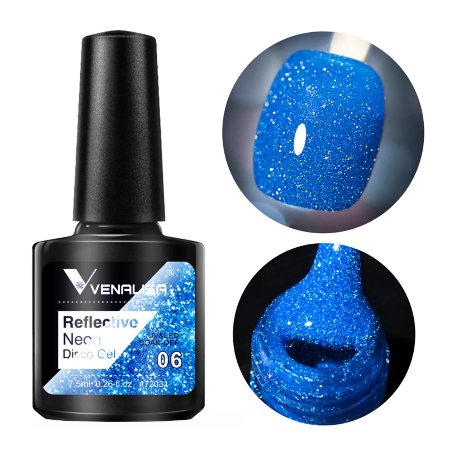 Веналиса -  Светлоотразителен неонов диско гел -  BD06